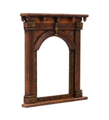 Mehrab Hand Carved Indian Solid Wood Mirror Wall Decor 08