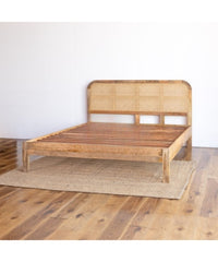 Rattan Elegance Series Mango Wood Bed Frame in Natural Finish 02