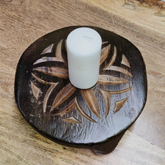 Indian Hand Carved Home Decor Wooden Chapati Board A29