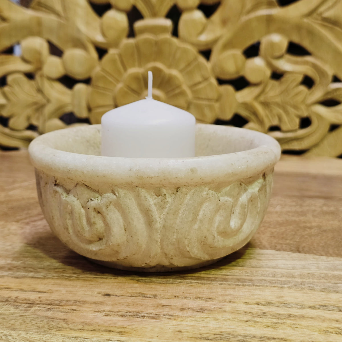 Indian Hand Carved Home Decor Stone Bowl A31
