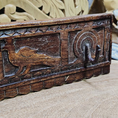 Indian Handmade Carved Solid Wood Wall Hanger A36