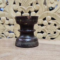 Indian Wooden Hand Carved Candle Holder Stand A43