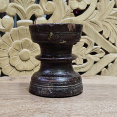 Indian Wooden Hand Carved Candle Holder Stand A43
