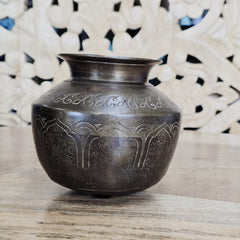 Indian Handcrafted Home Decor Metal Pot A44