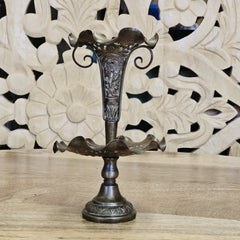 Indian Antique Brass Metal Candle Holder Stand A03