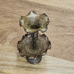 Indian Antique Brass Metal Candle Holder Stand A03