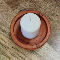 Indian Wooden Hand Carved Candle Holder Stand A15