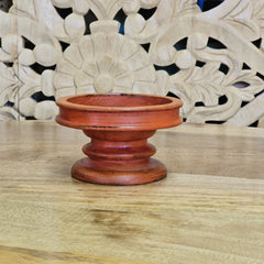 Indian Wooden Hand Carved Candle Holder Stand A15