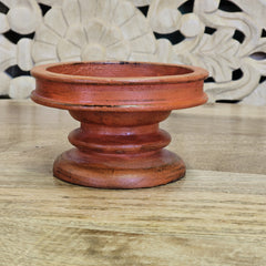 Indian Wooden Hand Carved Candle Holder Stand A15