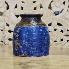 Indian Wooden Solid Wooden Storage Oil Pot A16