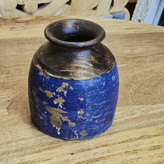 Indian Wooden Solid Wooden Storage Oil Pot A16