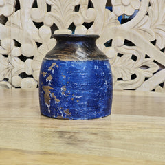Indian Wooden Solid Wooden Storage Oil Pot A16