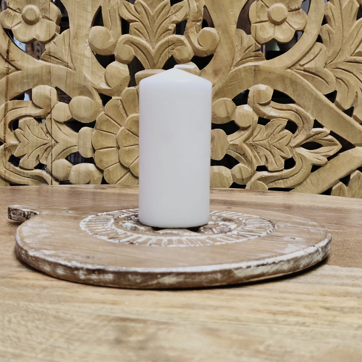 Indian Hand Carved Home Decor Wooden Plates A26