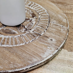 Indian Hand Carved Home Decor Wooden Plates A26