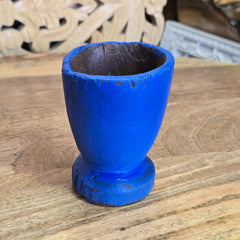 Indian Wooden Hand Carved Candle Holder Stand A01