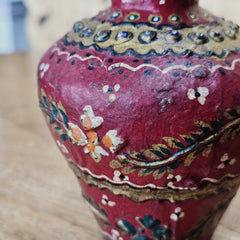 Indian Handcrafted Home Decor Wooden Pot A46