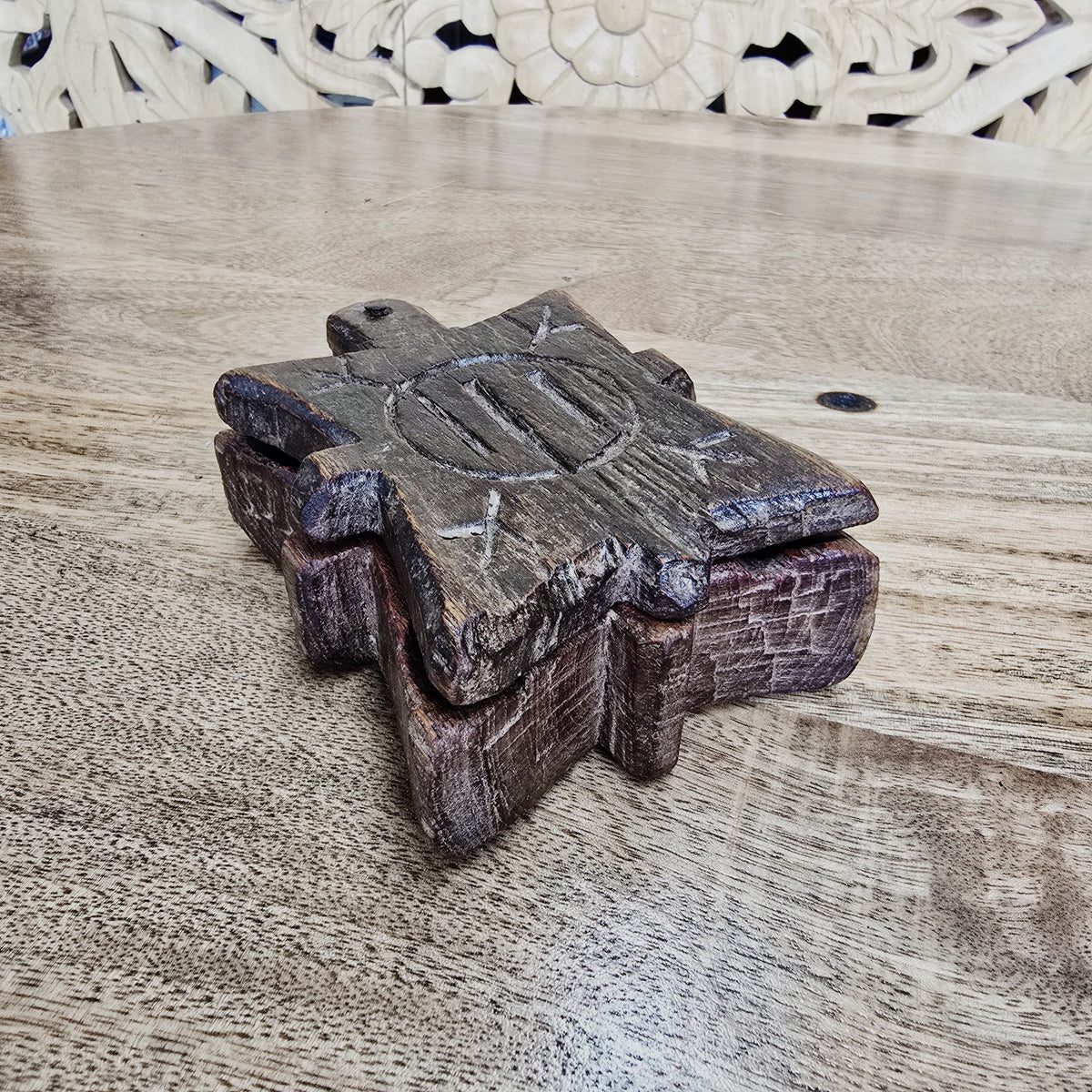 Indian Handcrafted Wooden Home Decor Spice Box A55