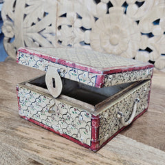 Indian Handcrafted Wooden Home Decor Jewellery Storage Box A61