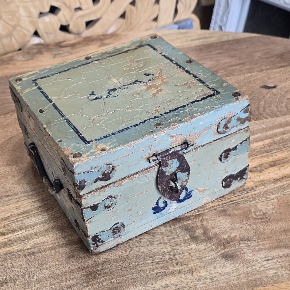 Indian Handcrafted Wooden Home Decor Jewellery Storage Box A62
