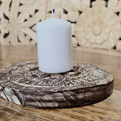 Indian Hand Carved Home Decor Wooden Plates A69