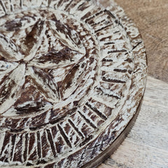 Indian Hand Carved Home Decor Wooden Plates A69