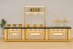 Commercial Handcrafted Metal and Wood Catering Table 01 - Enquire now for Pricing