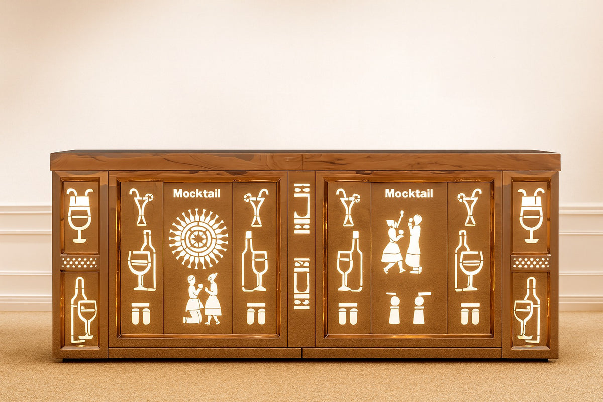 Commercial Handcrafted Solid Wood and Metal Catering Table 33 - Enquire now for Pricing