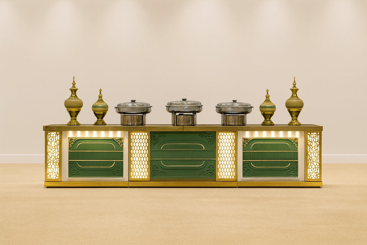 Commercial Handcrafted Solid Wood and Metal Catering Table 35 - Enquire now for Pricing