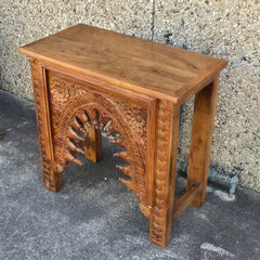 Indian Hand Carved Hall Console Table Brown