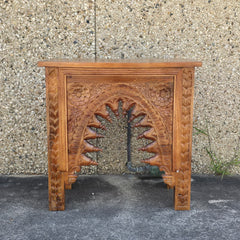Indian Hand Carved Hall Console Table Brown