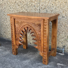 Indian Hand Carved Hall Console Table Brown