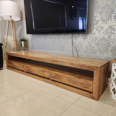 Handmade Indian Furniture Solid Hard Wood TV Unit