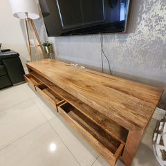 Handmade Indian Furniture Solid Hard Wood TV Unit