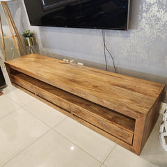 Handmade Indian Furniture Solid Hard Wood TV Unit