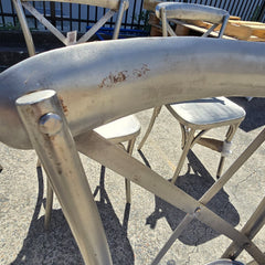 6 X Industrial Metal High Dining Chairs 45x45x90cm- CLEARANCE