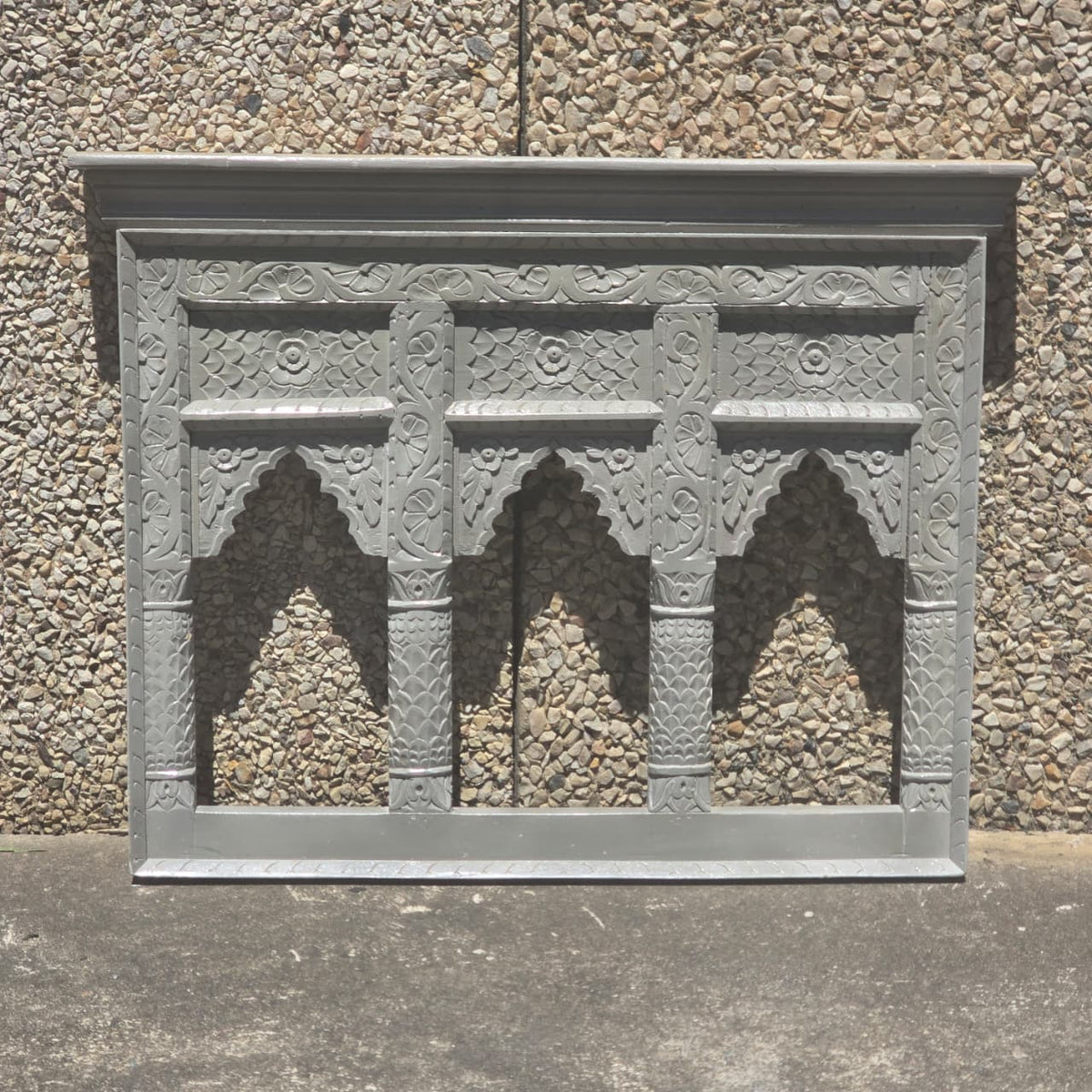 Indian Furniture Solid Mango Wood Arch Mirror Frame