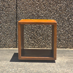 Hand Carved Solid Wood Bedside Table Natural honey brown