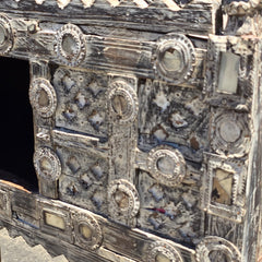 Indian Antique Tribal Hand Carved Art Wooden Damchiya Vanity