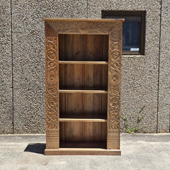 Indian Hand Carved Solid Wood Bookshelf