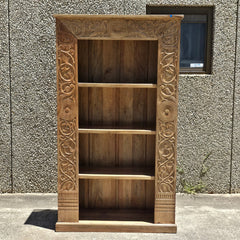 Indian Hand Carved Solid Wood Bookshelf