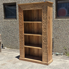 Indian Hand Carved Solid Wood Bookshelf