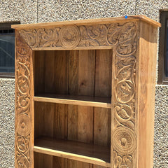 Indian Hand Carved Solid Wood Bookshelf