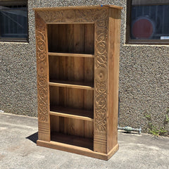 Indian Hand Carved Solid Wood Bookshelf