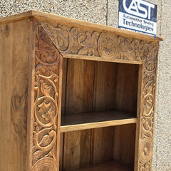Indian Hand Carved Solid Wood Bookshelf