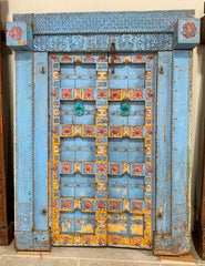Indian Vintage Antique Hand Carved Solid Wooden Door A37