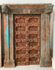 Indian Vintage Antique Hand Carved Solid Wooden Door A40