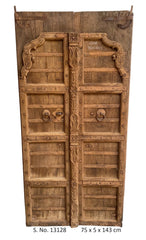 Indian Vintage Antique Hand Carved Solid Wooden Door A55
