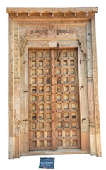 Indian Vintage Antique Hand Carved Solid Wooden Door A60