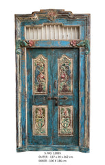 Indian Vintage Antique Hand Carved Solid Wooden Door A62