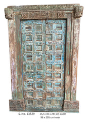 Indian Vintage Antique Hand Carved Solid Wooden Door A70